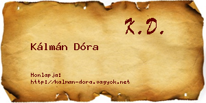 Kálmán Dóra névjegykártya